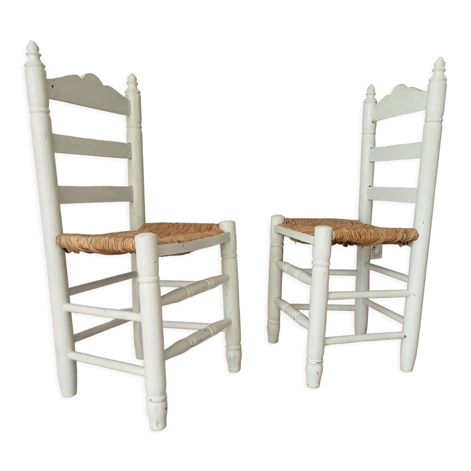 Paire de chaises ancienne paillé années 30/40