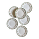 Lot de 6 assiettes plates anciennes - Bruges de Longwy