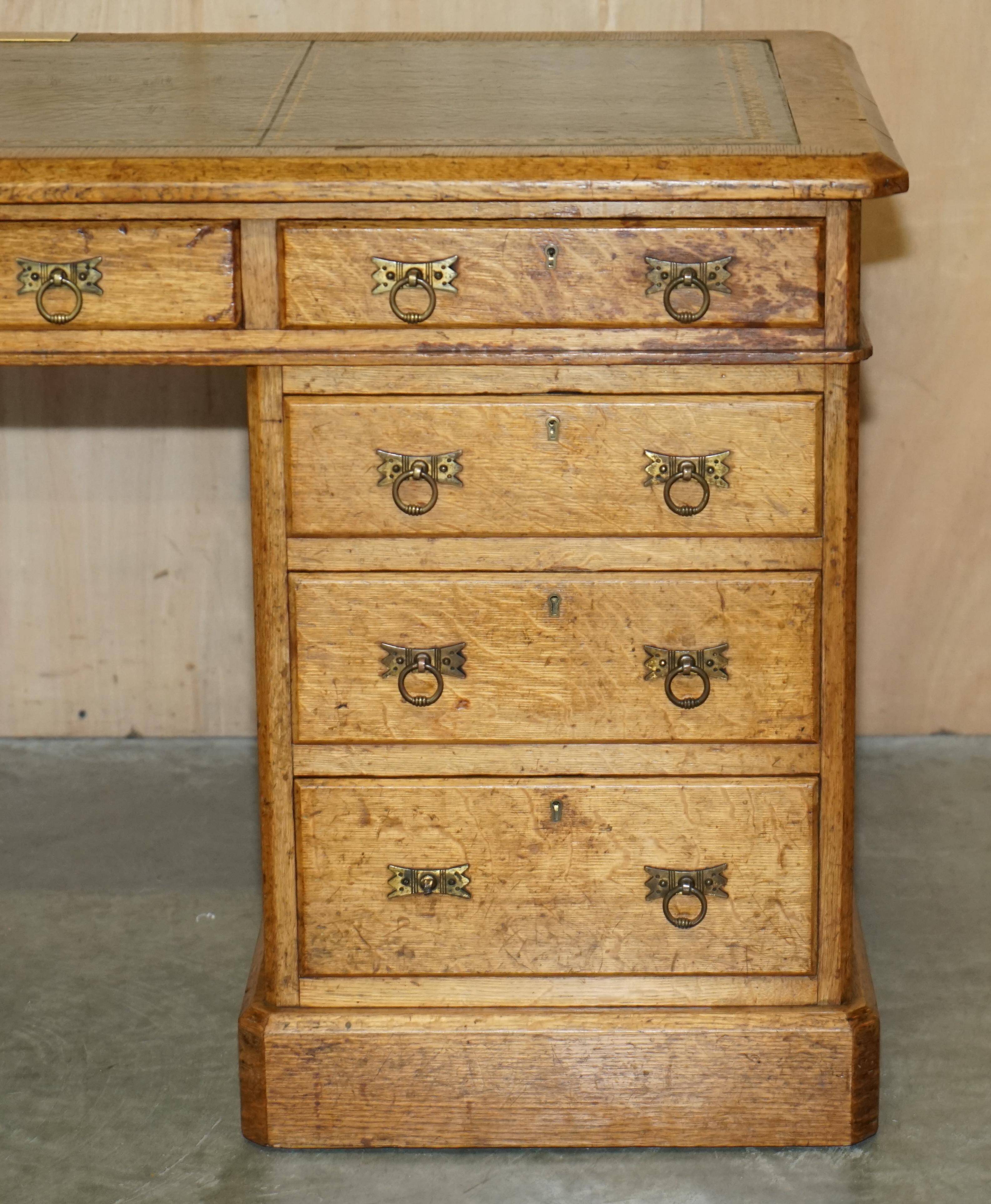Victorian Oak Partner's Desk circa 1883