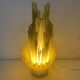 Vintage 1970 Georgia Jacob Corolle lamp, yellow flave - 51 cm