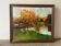Autumn at the lake, oil on canvas signed Lucien Bertrand