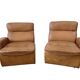 Vintage two-seater cognac leather sofa