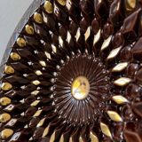 Large decorative openwork ceramic dish Vallauris 60s