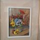 Oil painting on panel Remo Fabretti (Ancona 1905-1983) vase with flowers