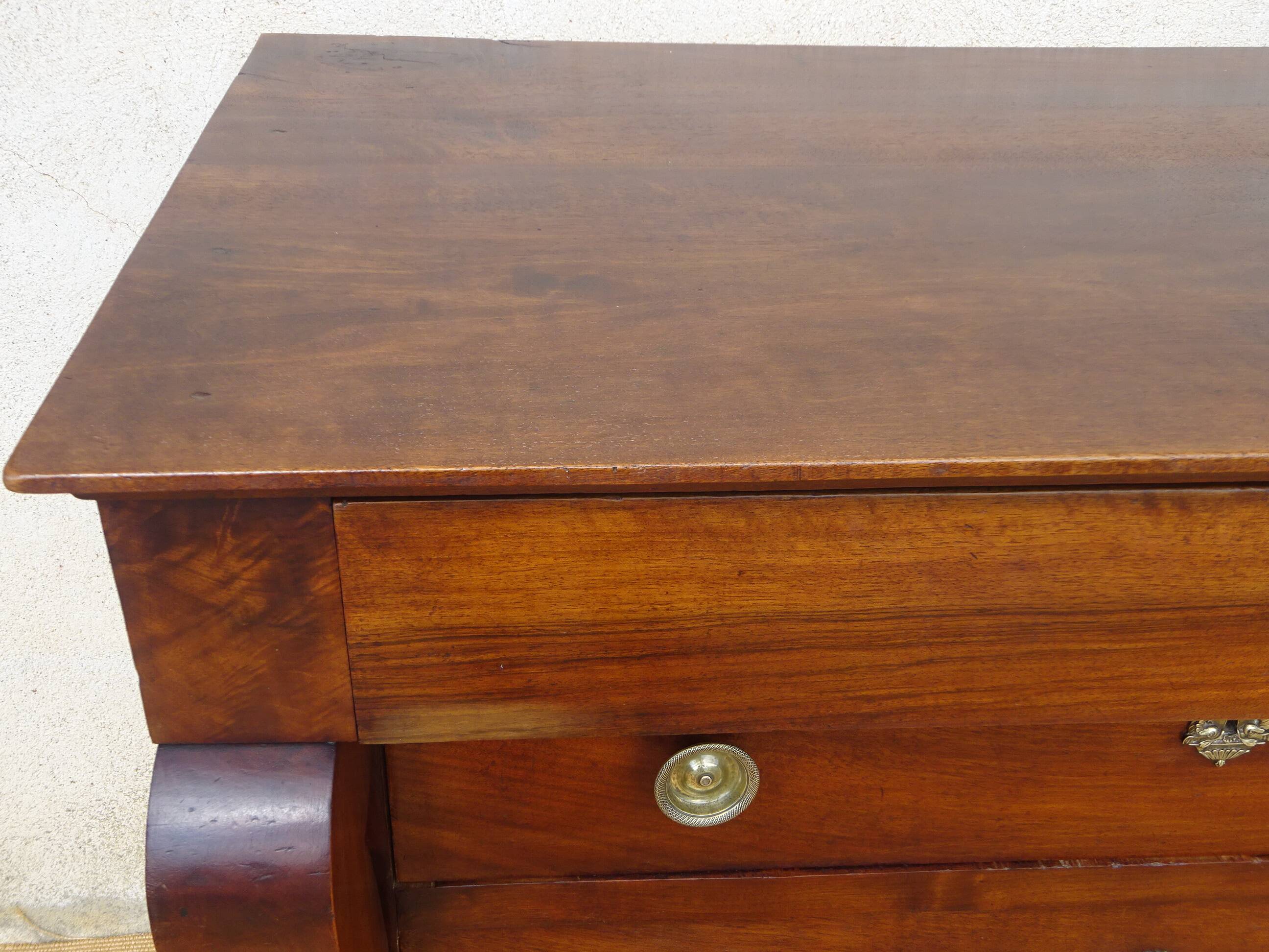 Very old walnut chest of drawers.