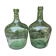 Lot de dame-jeanne en verre teinté