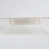 WMF box made of acrylic plexiglass and silver-plated lid, Sigrid Kupetz Design, jewelry box, napkin