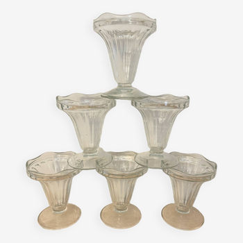 Set of 6 ice cream cups