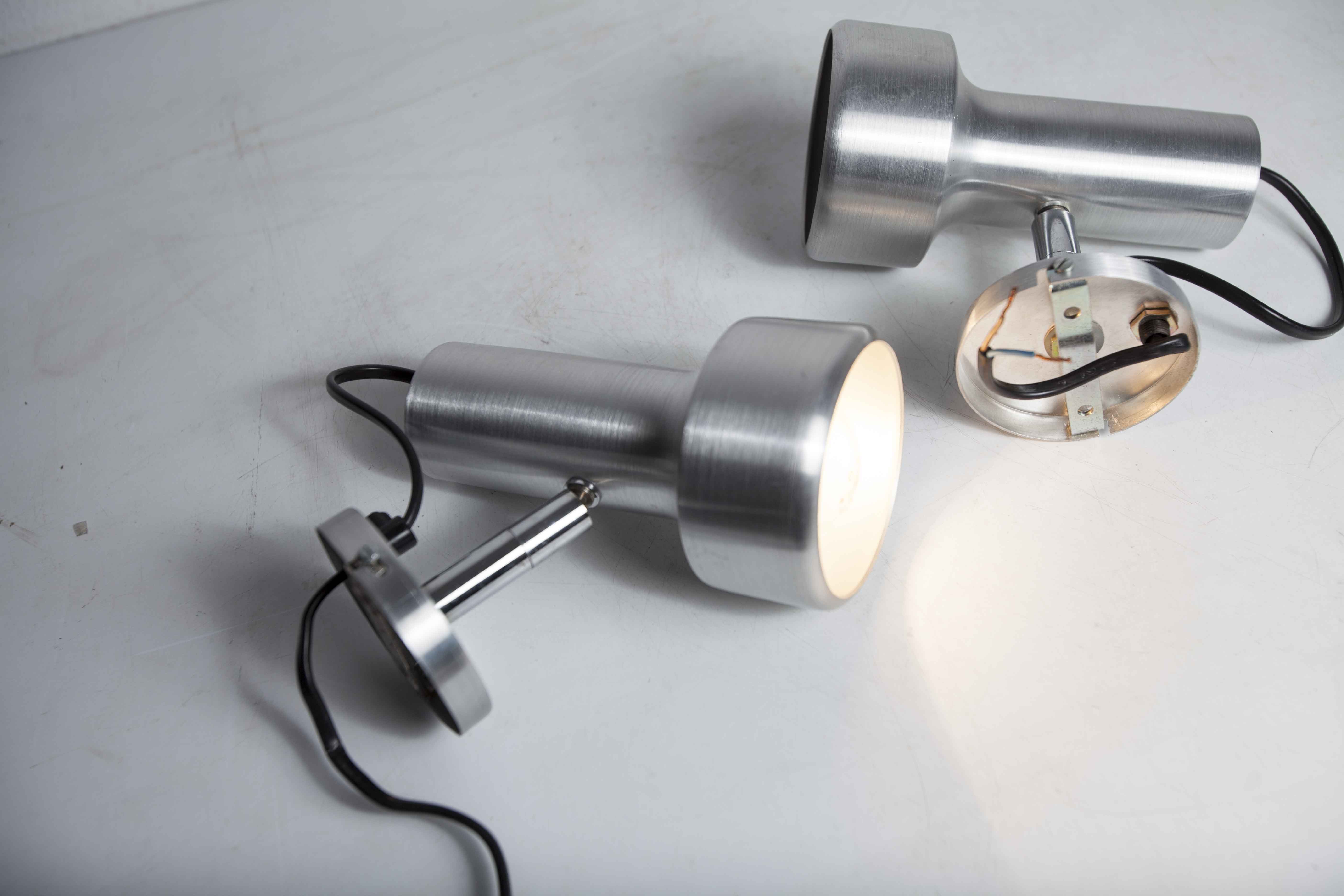 Pair of wall lamps SCE 1970 aluminium ref 2312