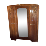 3-door walnut cabinet