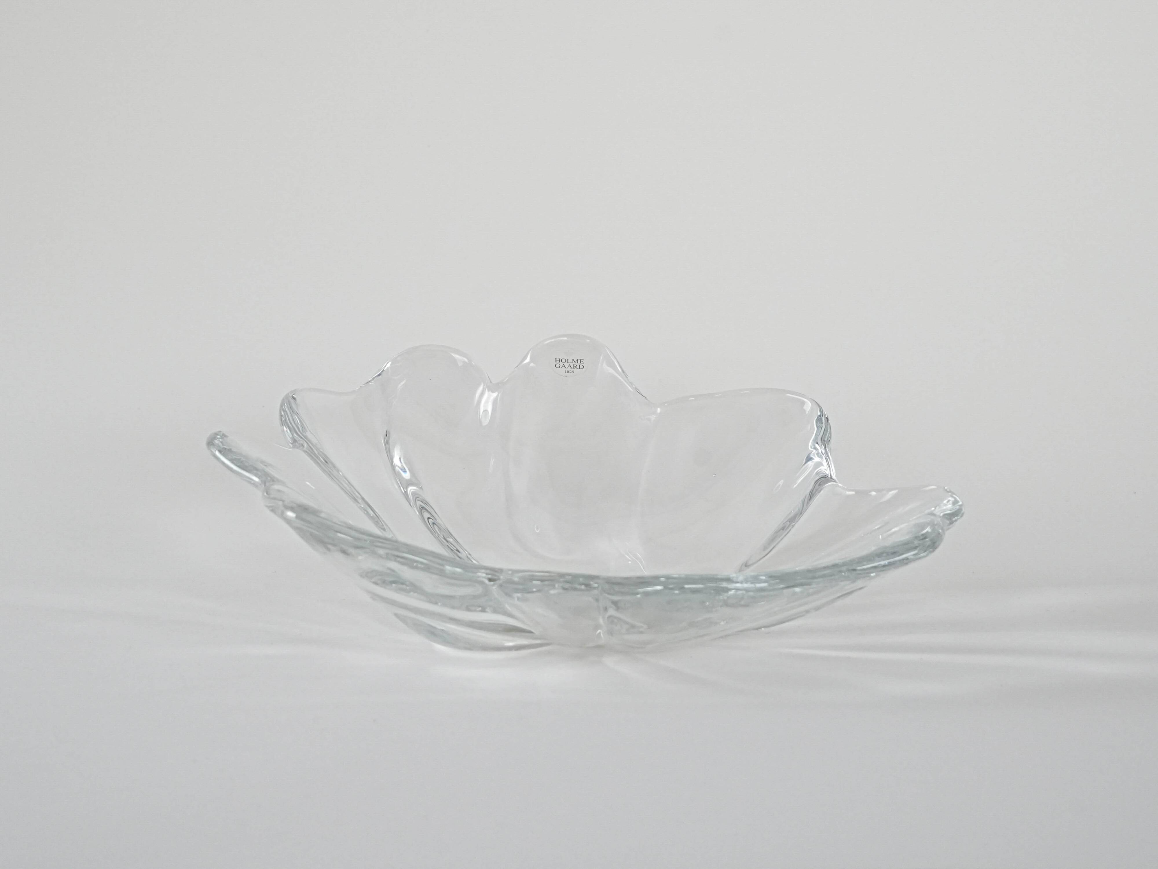 Plat danois en verre par Holmegaard, années 1970