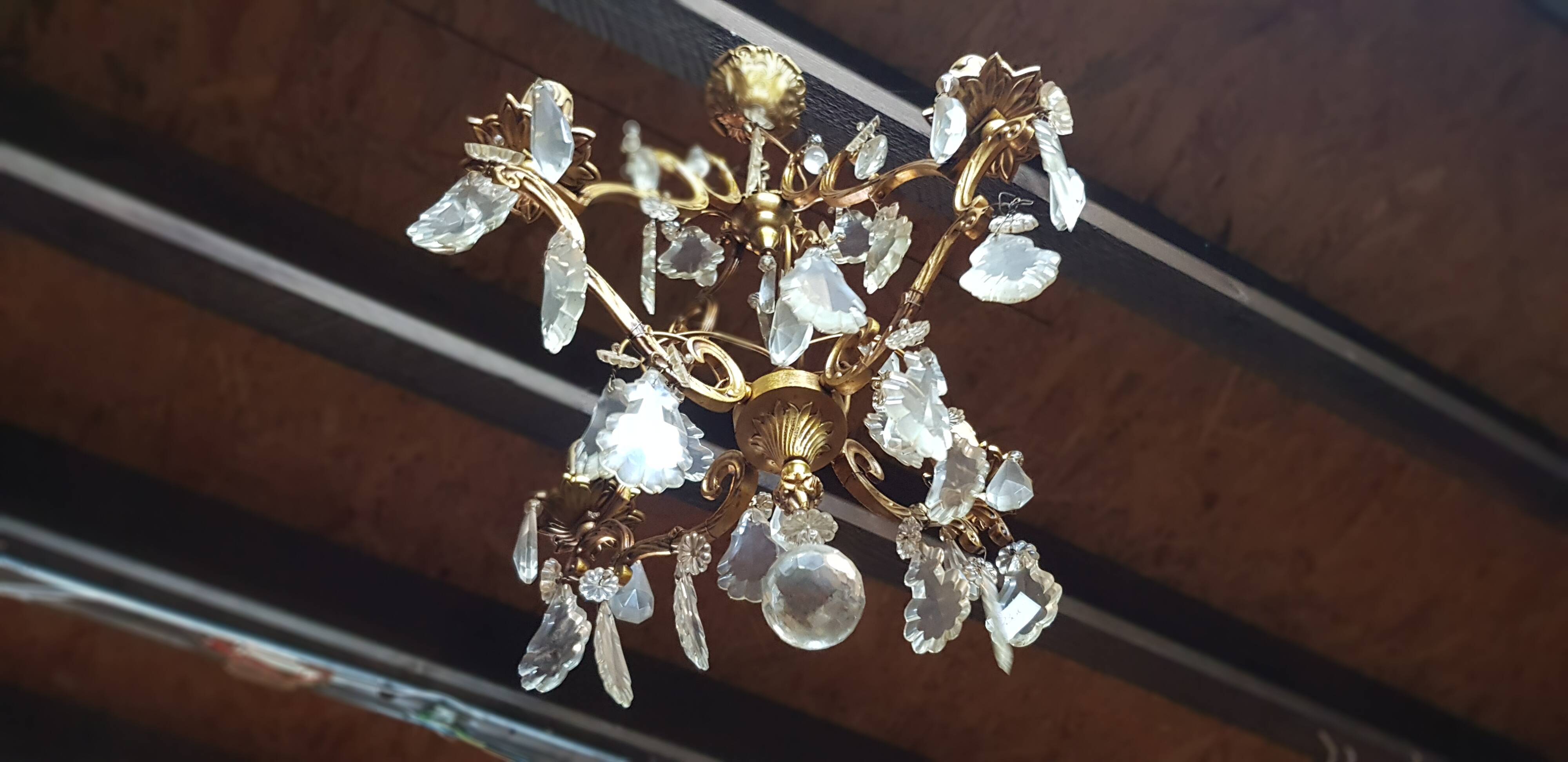 Bronze chandelier with stamps