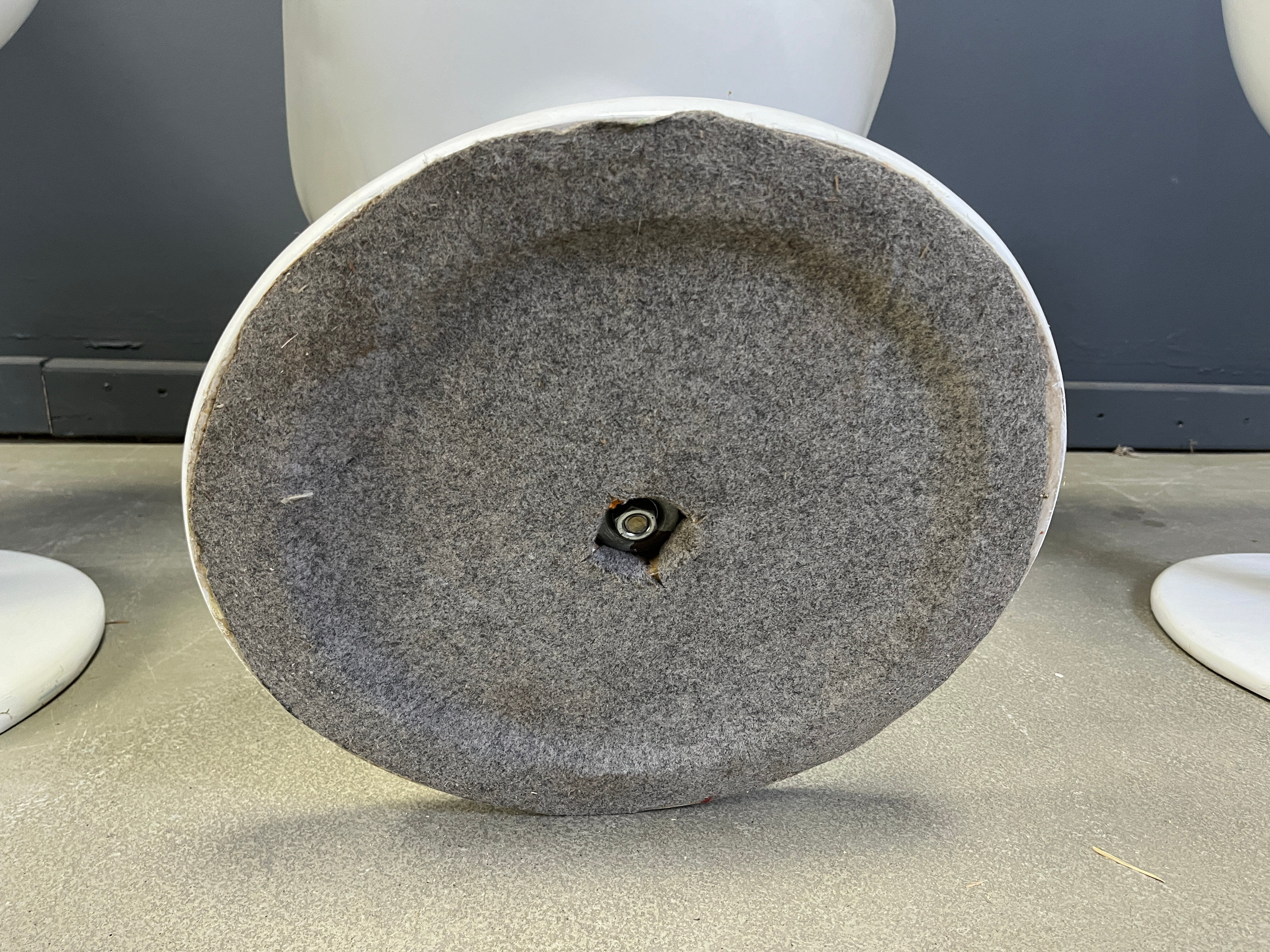 Vintage fiberglass space age tulip dining chairs, set of 4 - 1960s