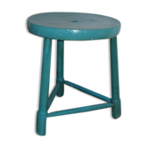 Tabouret tripode bois bleu 400mm