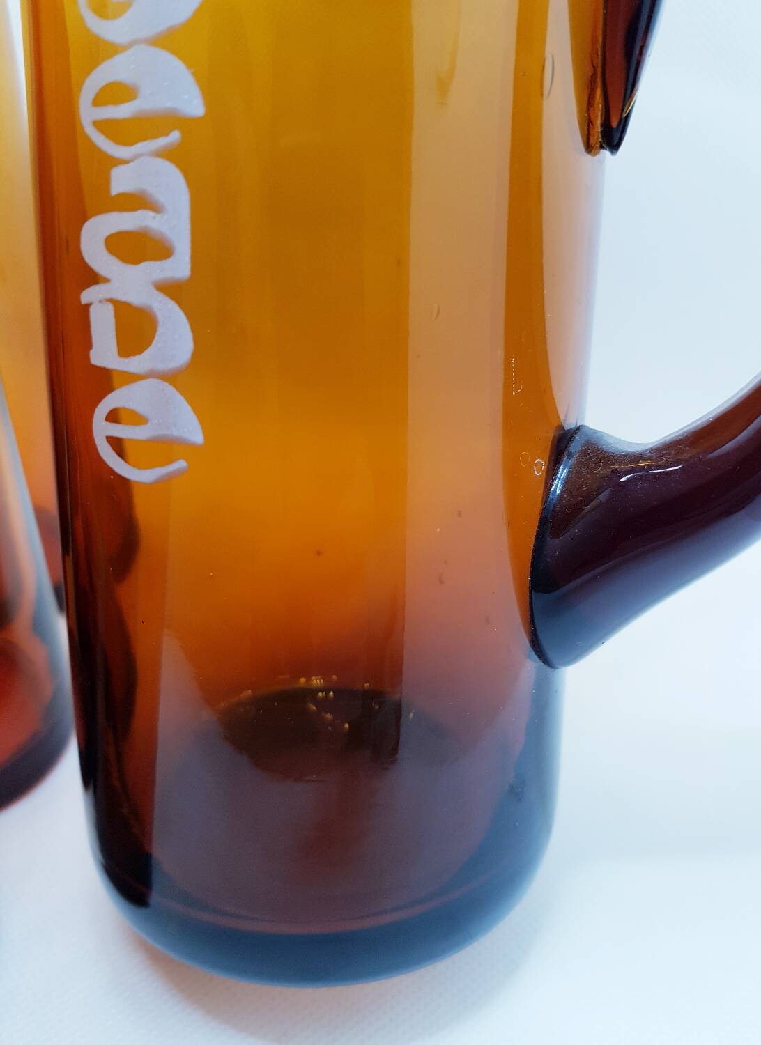 Service à orangeade en verre soufflé à la main