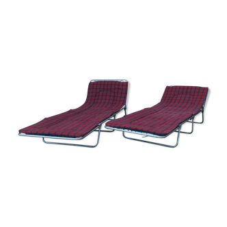 Pair of camp beds Manufrance
