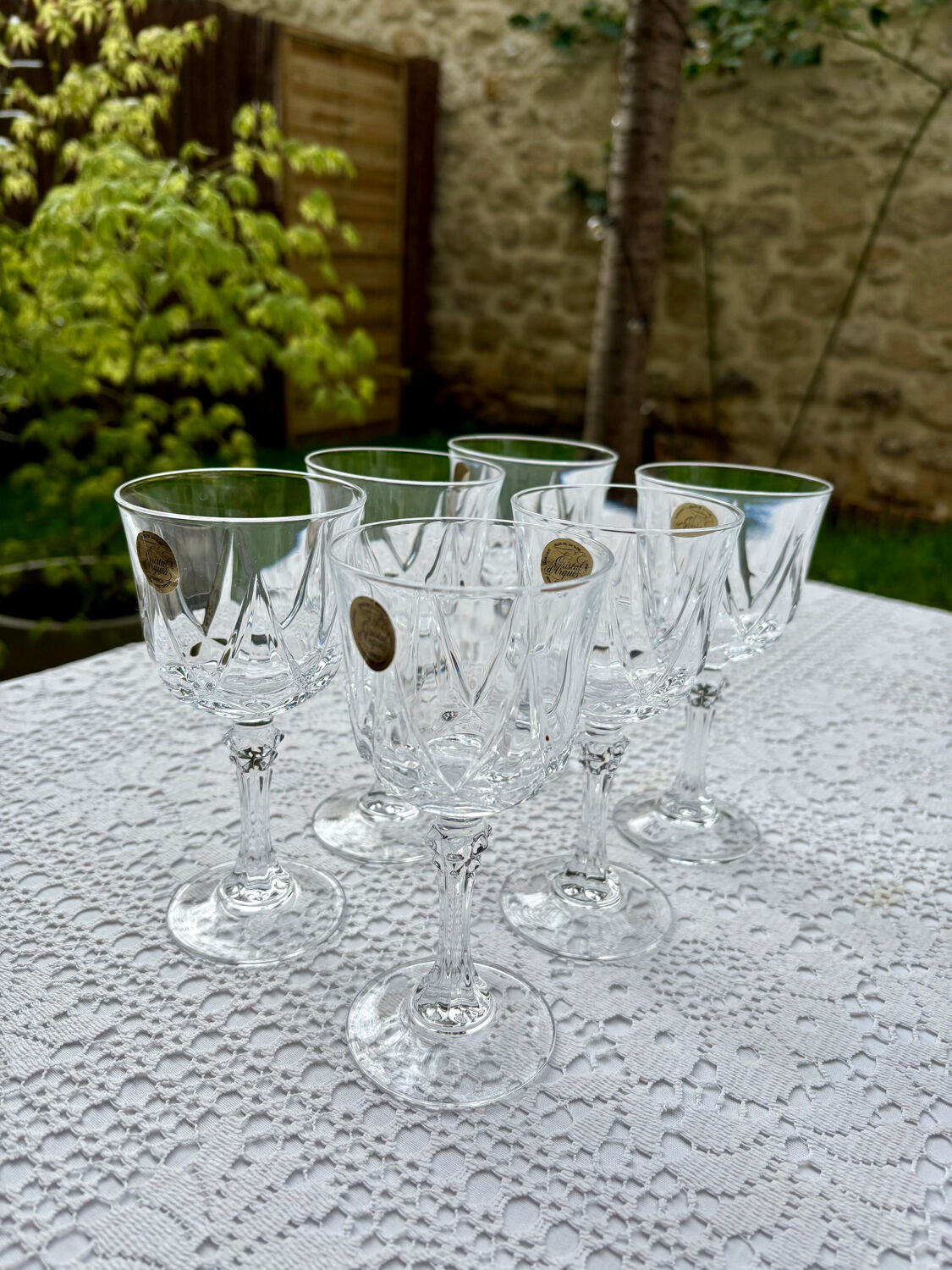 Crystal wine glasses from Arques Auteuil