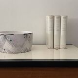 Small ceramic bowl, hand-painted, abstract pattern, 1950s-60s.