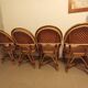 Vintage rattan bistro chairs