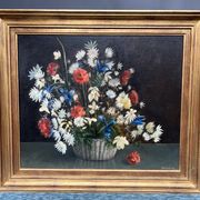 Rudi de Vos. Nature morte aux fleurs.