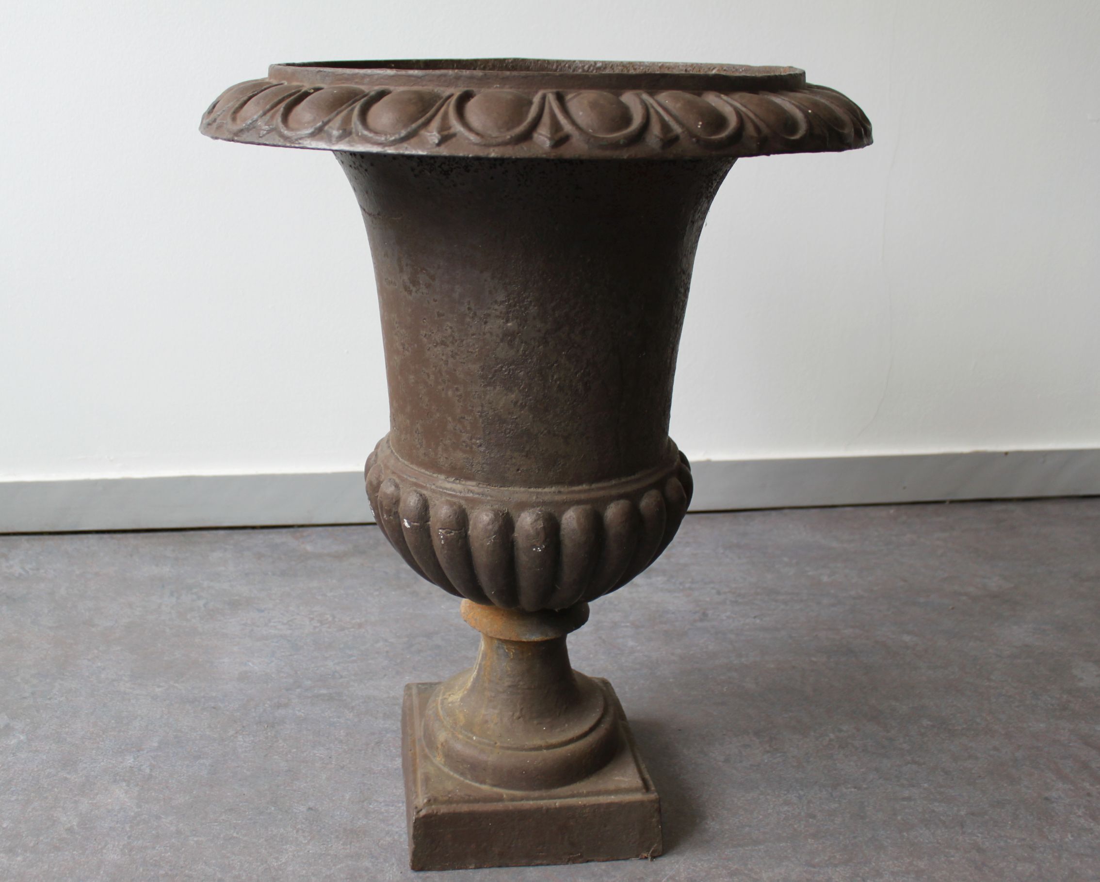 Cast iron planter in the style of a Campana urn, France