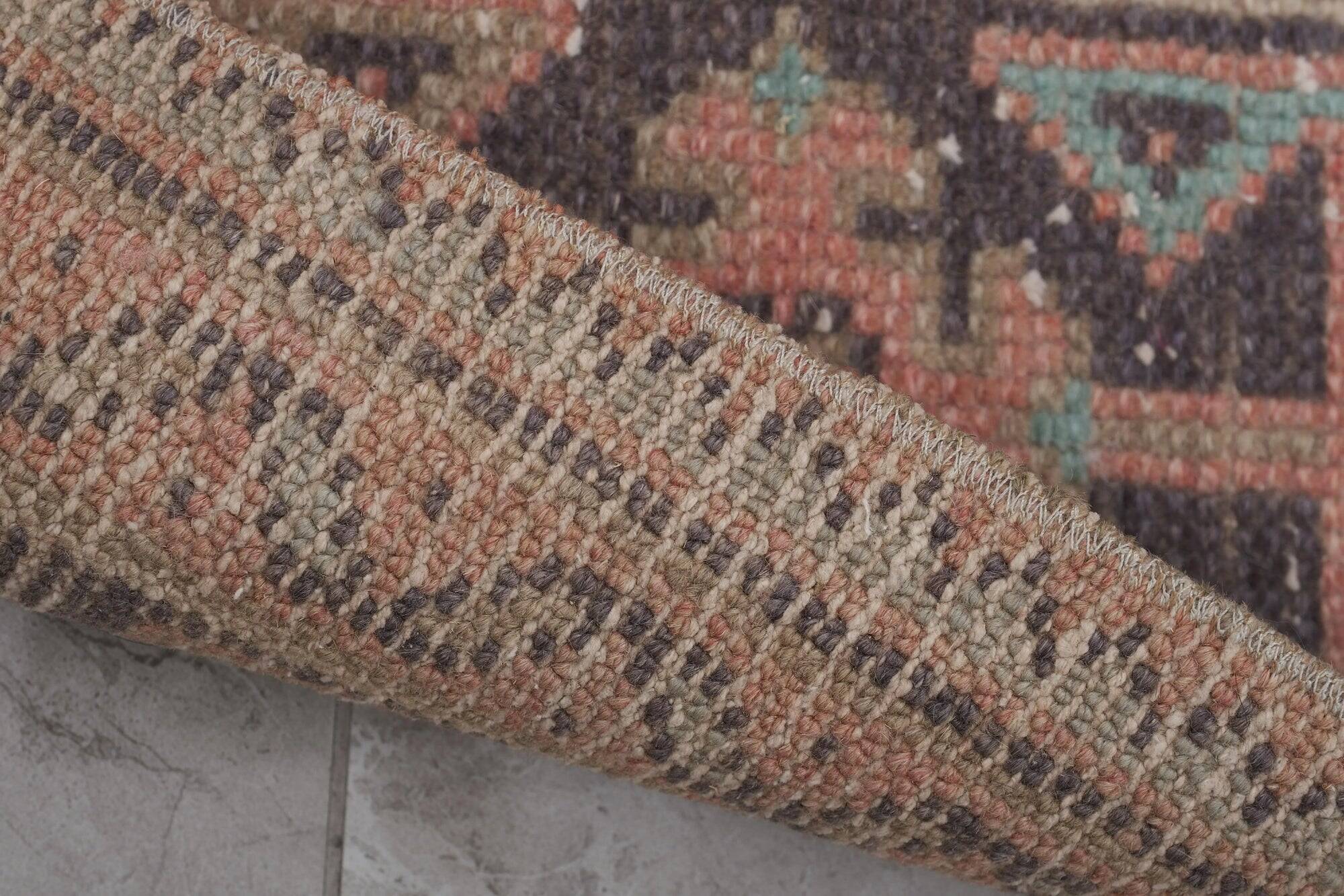 Vintage Turkish hallway rug 60x633 cm