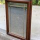 Art Deco beveled mirror in solid wood 77x57cm