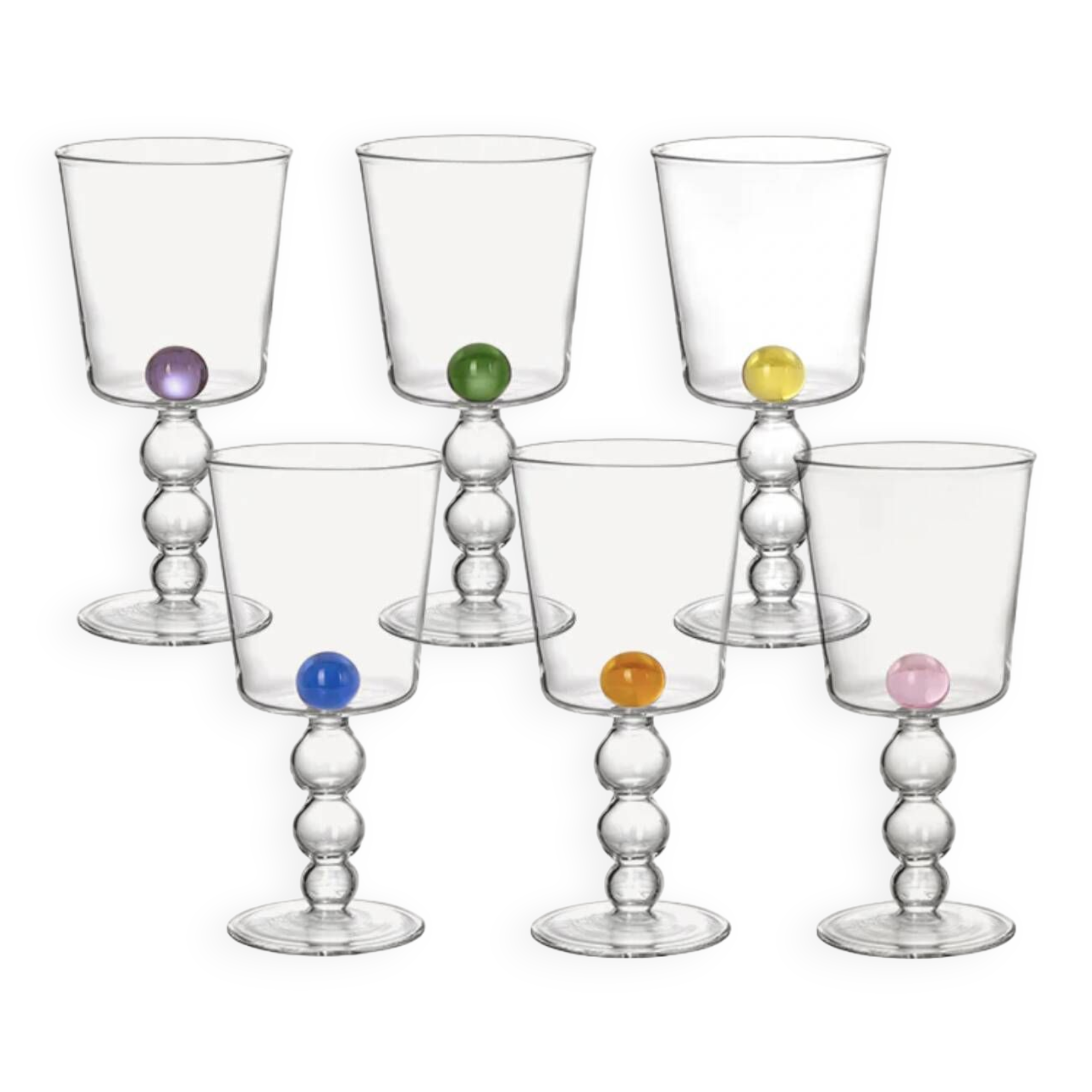 6 Glasses 4 Balls
