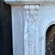 Louis XV style fireplace in Carrara marble and cast iron fireplace