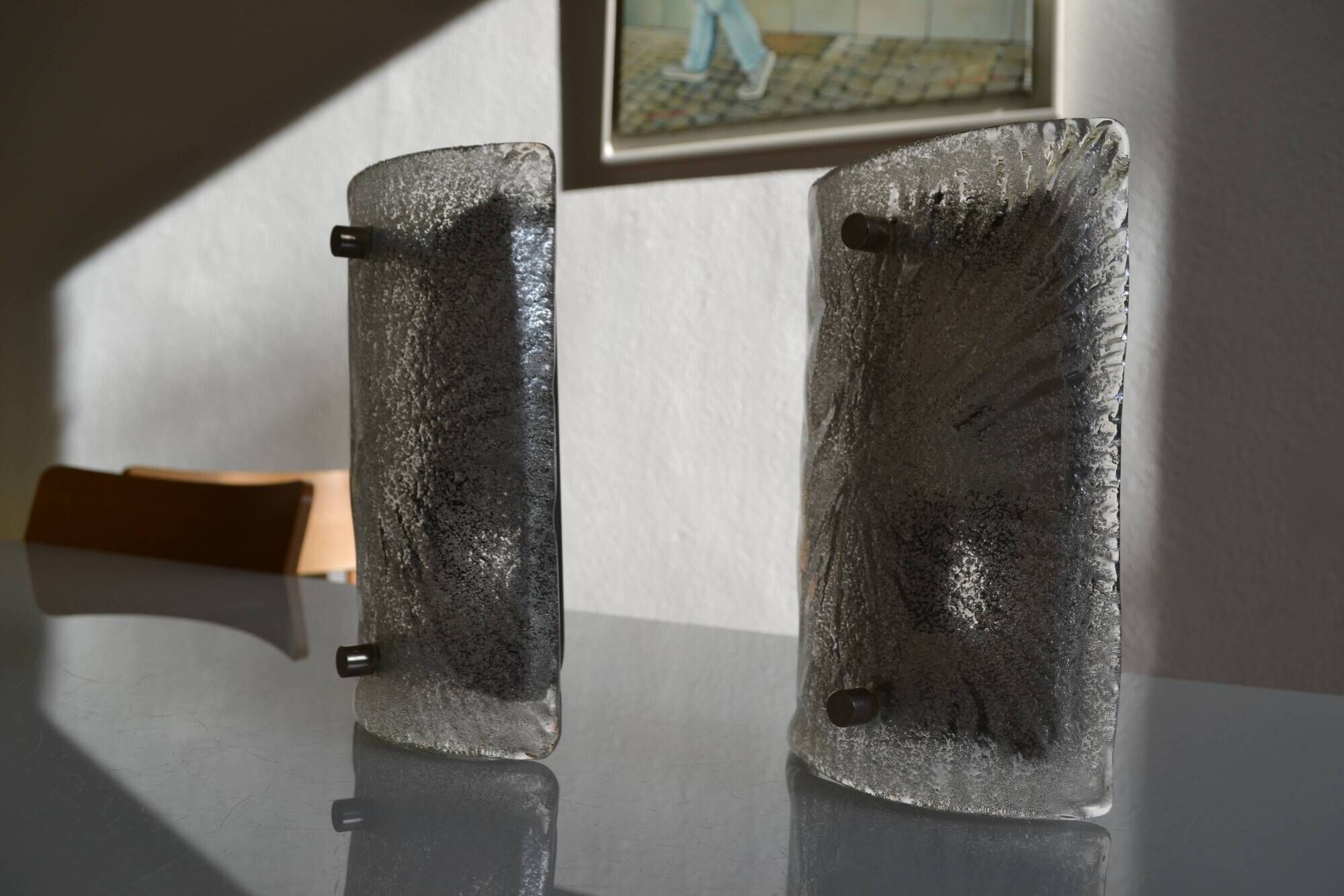 Toni Zuccheri for Venini in Murano, Italy 1960 Pair of wall sconces