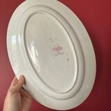 Pink plate made of iron earth