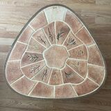 Tripod coffee table signed Barrois