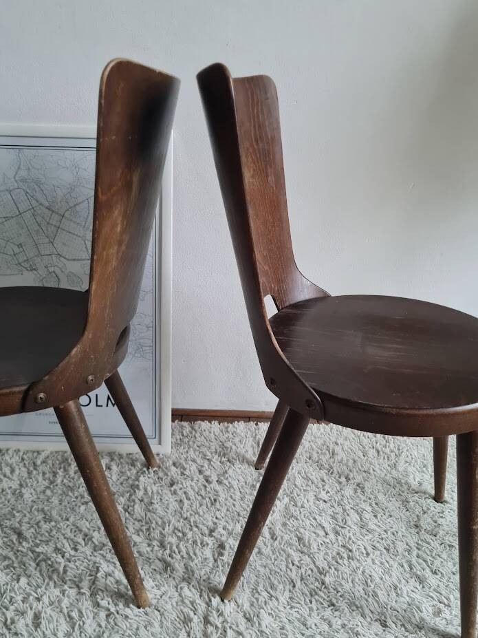 Set of 4 Scandinavian chairs from the 1960s.