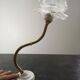 Wall lamp old tulip glass paste shape flower gooseneck brass porcelain Art Deco 1930 TBE