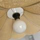 Vintage 1970s woven wicker pendant light
