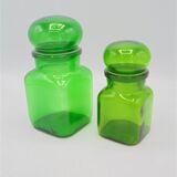 Pair of green jars