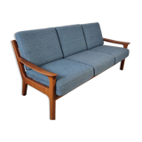 3-seater teak Scandinavian sofa by Juul Kristensen, Denmark 1970s