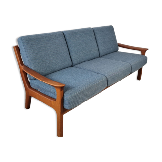 3-seater teak Scandinavian sofa by Juul Kristensen, Denmark 1970s