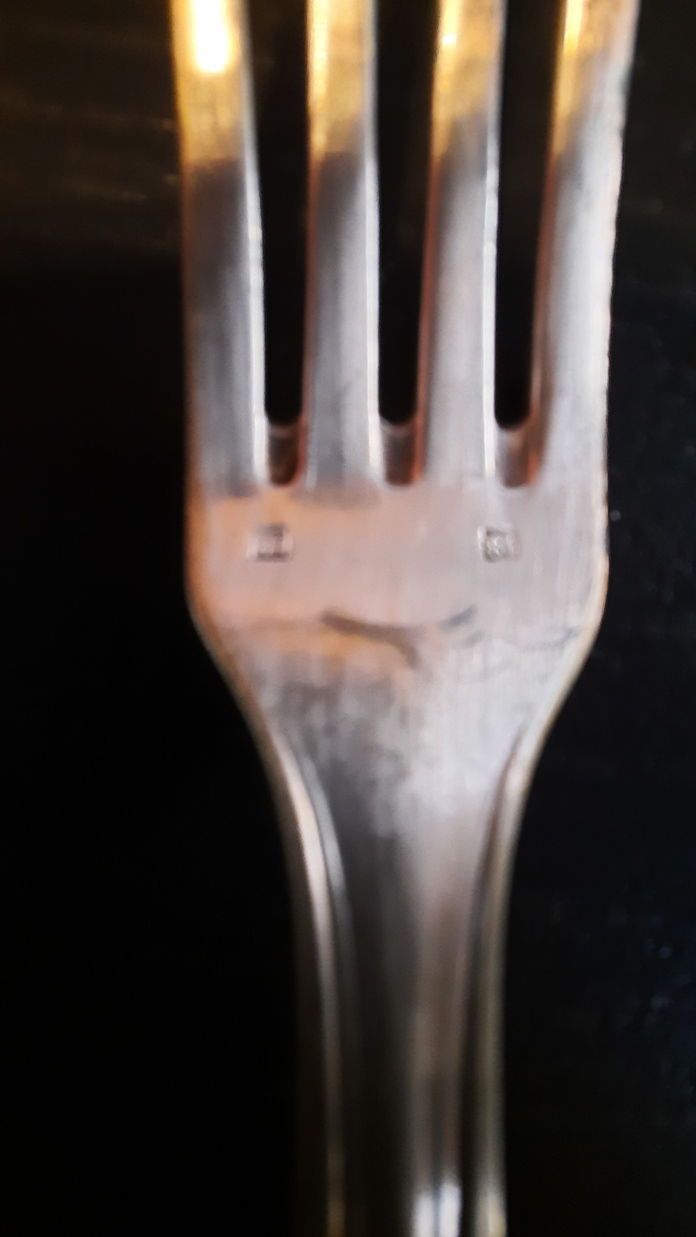 Silver metal cutlery