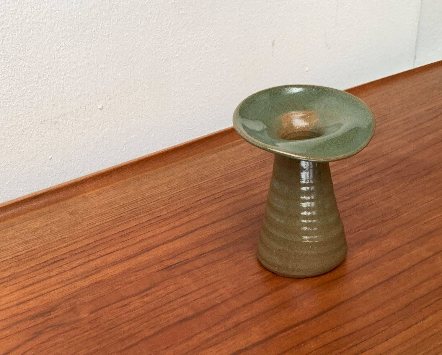 Vase de poterie d'atelier allemand vintage par Acki Jürgens, années 1970