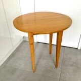 Wooden pedestal table from the 80s spindle legs