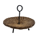 Metal and wicker basket