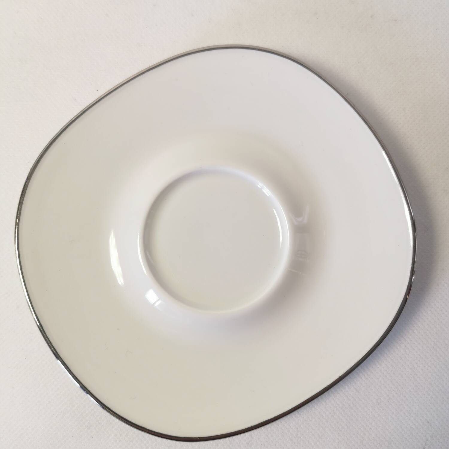 Set of 8 Georges Boyer Limoges porcelain saucers