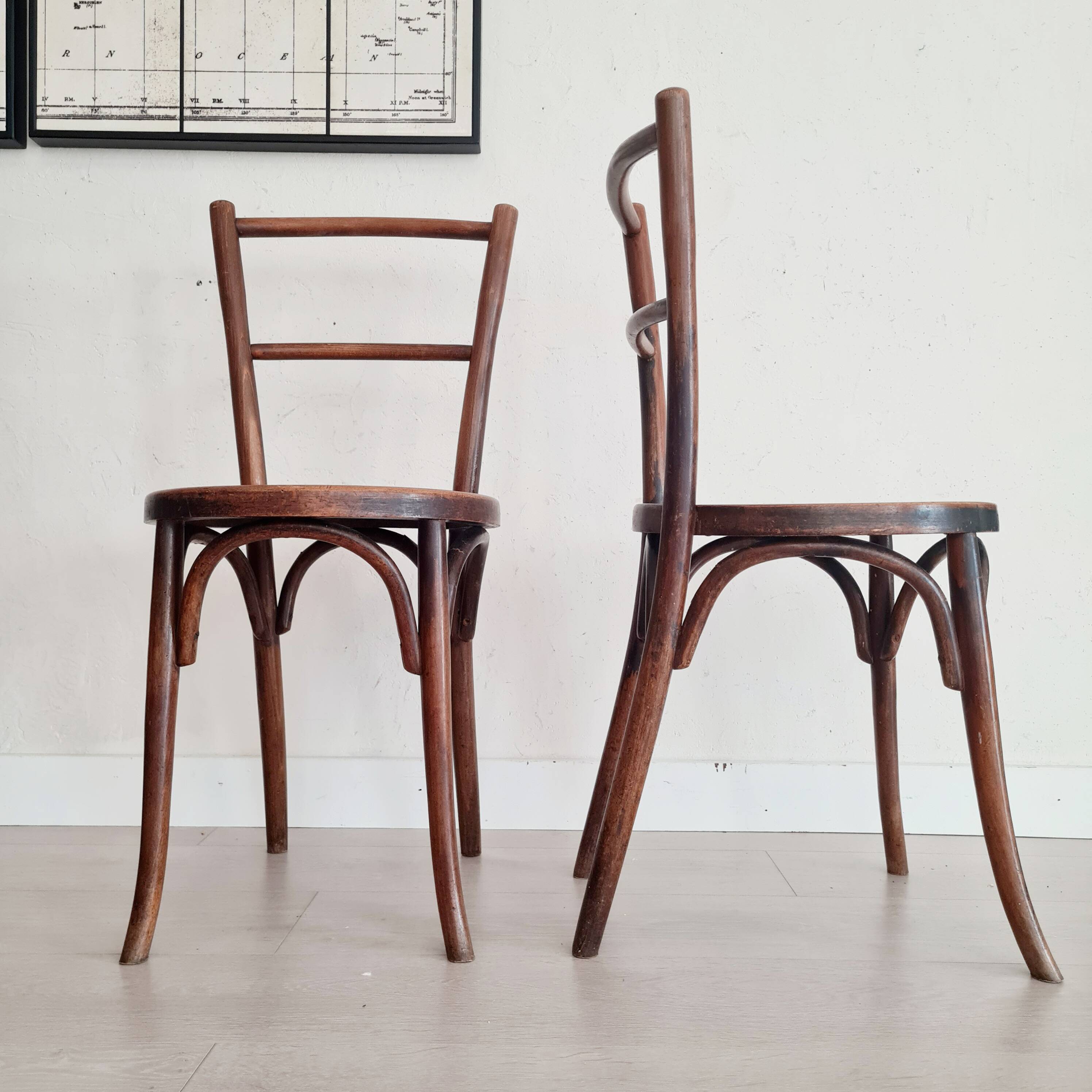 Chaises bistrot bois courbé