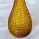Italian carafe amber diamond tip motif Empoli, blown glass Italy circa 1950