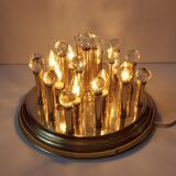 Brass plafond with Swarovski crystals, 1970s