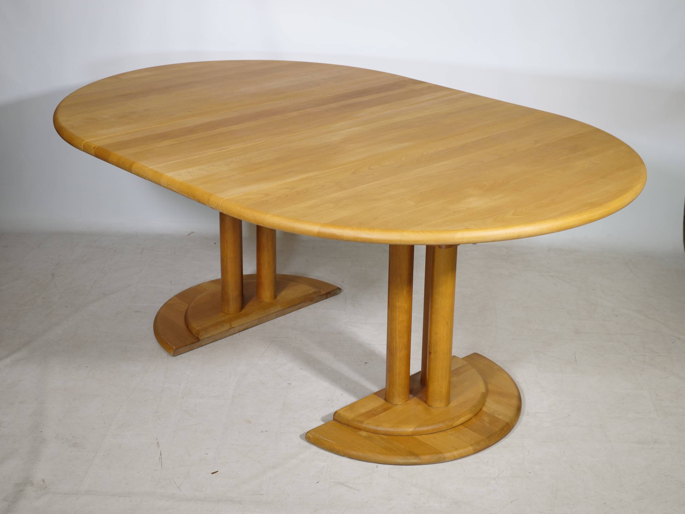 Mid Century Extendable Solid Alder Dining Table by Rainer Daumiller, 1970s