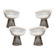 Set of Four Chairs Designed By Warren Platner With Steel structure, 1960's