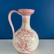 Vase pichet rose et blanc italy
