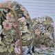 1970s, Danish armchair, reupholstered, flowers furniture fabric.